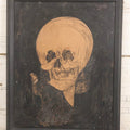 Lot 018 - Antique Pen And Ink Drawing After Charles Allan Gilbert's "All Is Vanity" Metamorphic Skull Illusion Scene, Framed, 12-1/8" x 15-1/8"