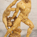Lot 035 - Vintage Lacquered Chalkware Statue After Antonio Canova's “Ercole E Lica" ("Hercules And Lica"), 10-3/8" H