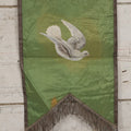 Lot 106 - Vintage Hand-Painted Odd Fellows I.O.O.F.. Rebekah Lodge Banner With Dove And Olive Branch On Green Fabric