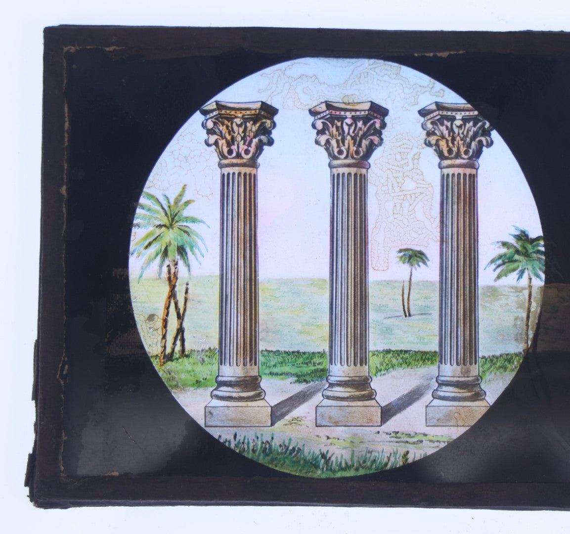 Lot 111 - Grouping Of 18 Antique Hand-Colored Magic Lantern Slides Relating To The Odd Fellows I.O.O.F.., Including Royal Purple Degree And Altar Scenes