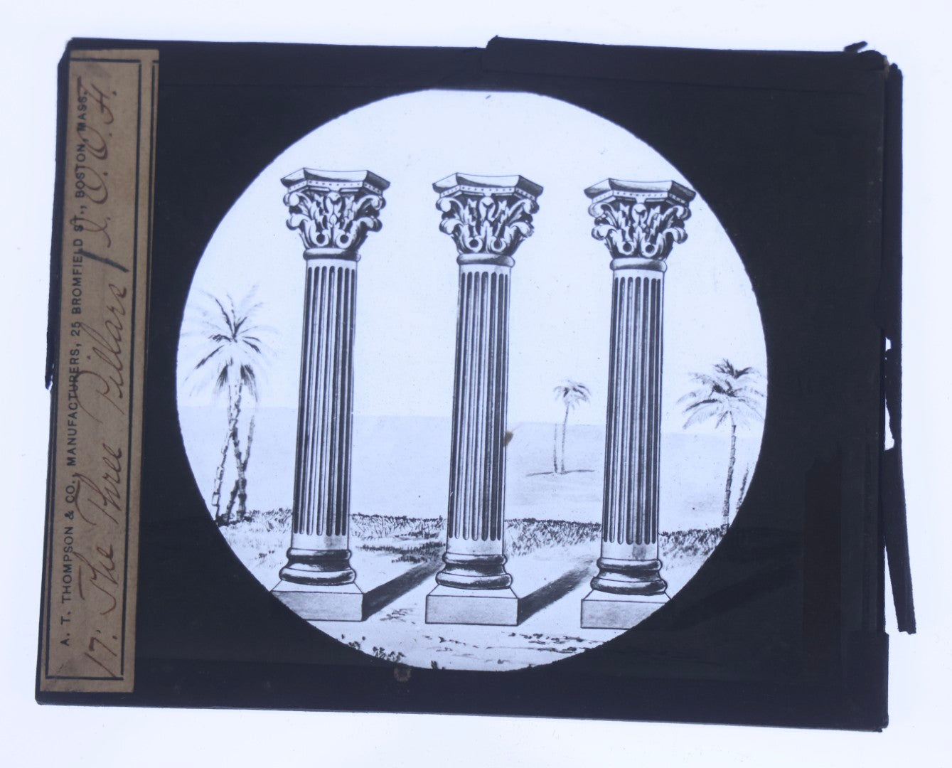 Lot 111 - Grouping Of 18 Antique Hand-Colored Magic Lantern Slides Relating To The Odd Fellows I.O.O.F.., Including Royal Purple Degree And Altar Scenes
