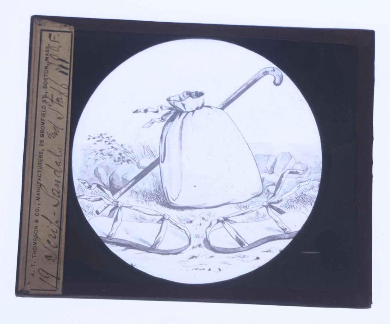 Lot 111 - Grouping Of 18 Antique Hand-Colored Magic Lantern Slides Relating To The Odd Fellows I.O.O.F.., Including Royal Purple Degree And Altar Scenes