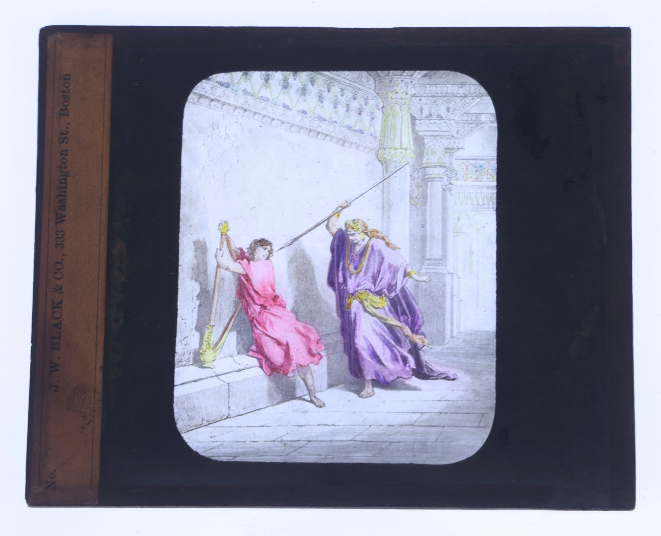 Lot 111 - Grouping Of 18 Antique Hand-Colored Magic Lantern Slides Relating To The Odd Fellows I.O.O.F.., Including Royal Purple Degree And Altar Scenes