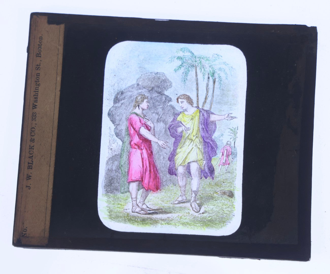 Lot 111 - Grouping Of 18 Antique Hand-Colored Magic Lantern Slides Relating To The Odd Fellows I.O.O.F.., Including Royal Purple Degree And Altar Scenes