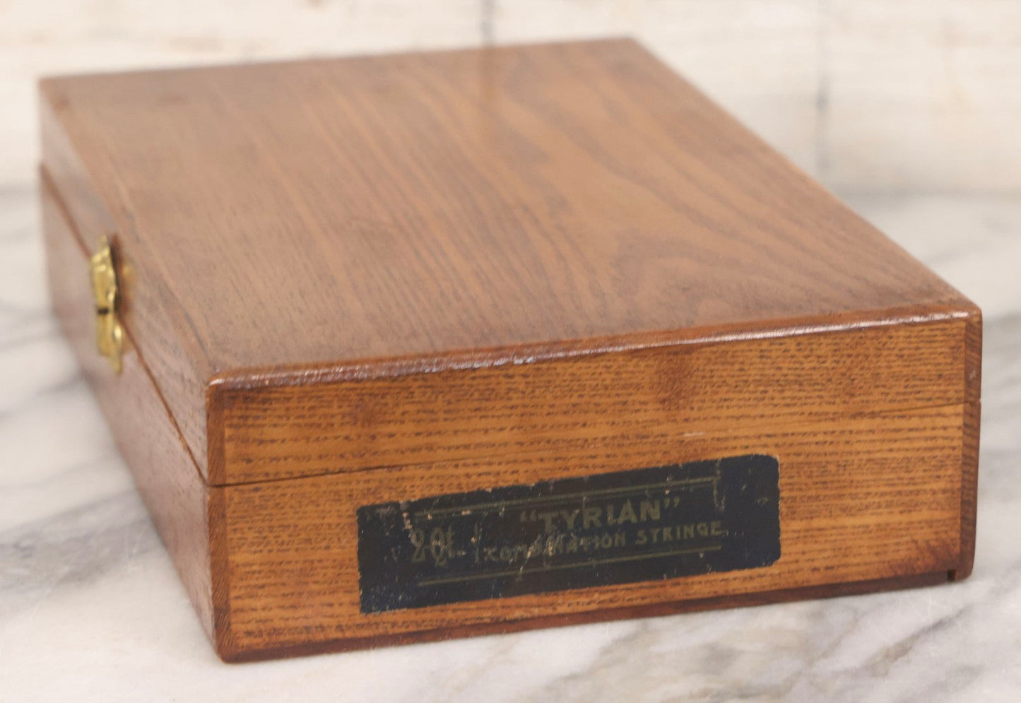 Lot 116 - Vintage Wooden Storage Box For Tyrian Combination Water Bottle And Fountain Syringe By Tyer Rubber Company, Andover, Massachusetts