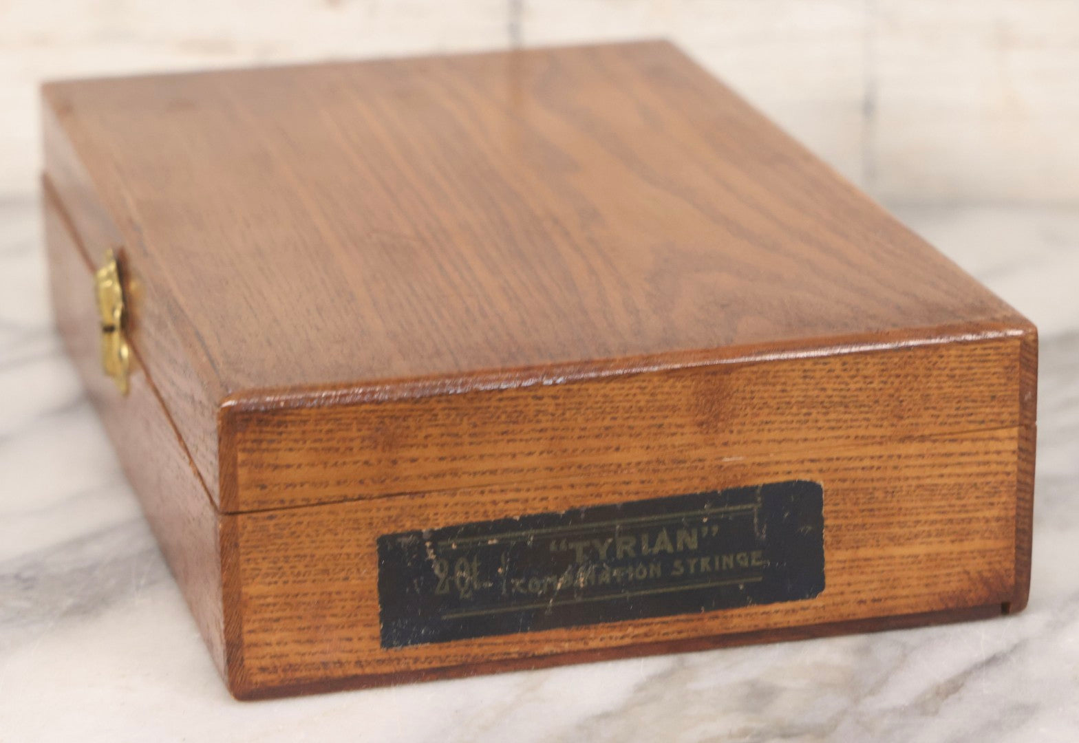Lot 116 - Vintage Wooden Storage Box For Tyrian Combination Water Bottle And Fountain Syringe By Tyer Rubber Company, Andover, Massachusetts