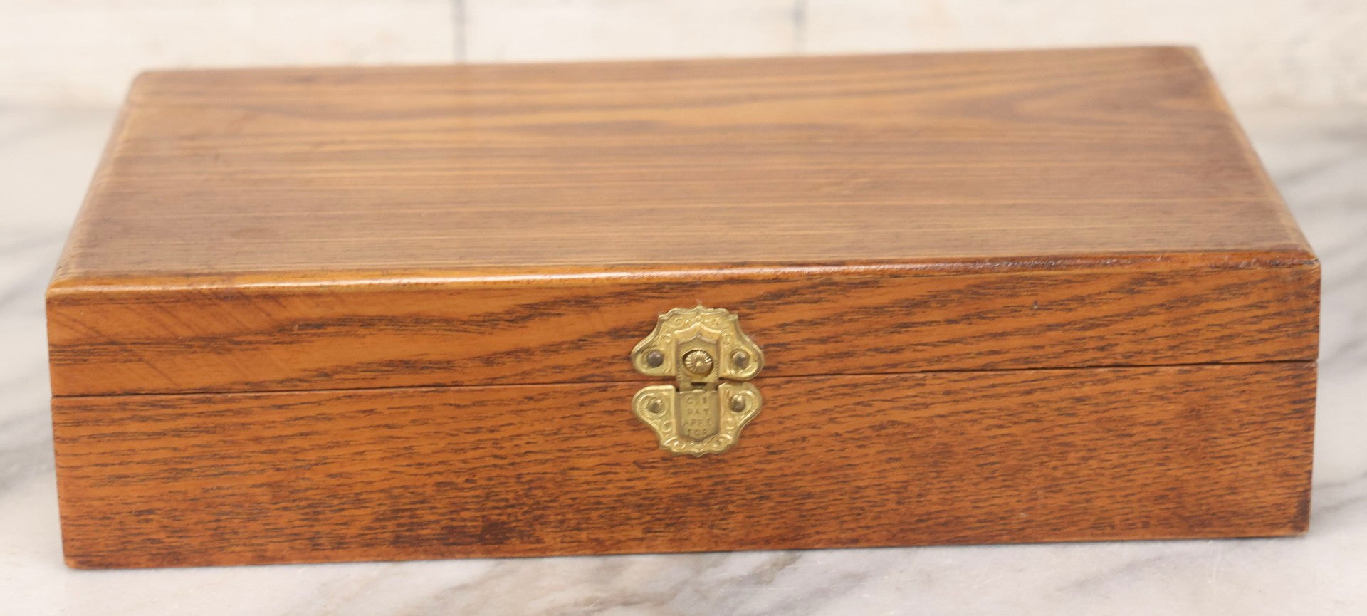 Lot 116 - Vintage Wooden Storage Box For Tyrian Combination Water Bottle And Fountain Syringe By Tyer Rubber Company, Andover, Massachusetts