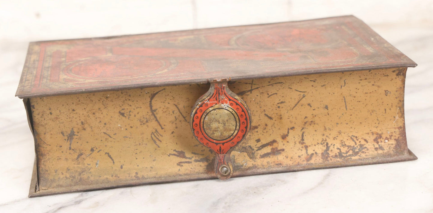 Lot 117 - Antique Tin Lithograph Book Safe In The Form Of Book Titled "History Of China," Marked "W.G. & B." On Spine