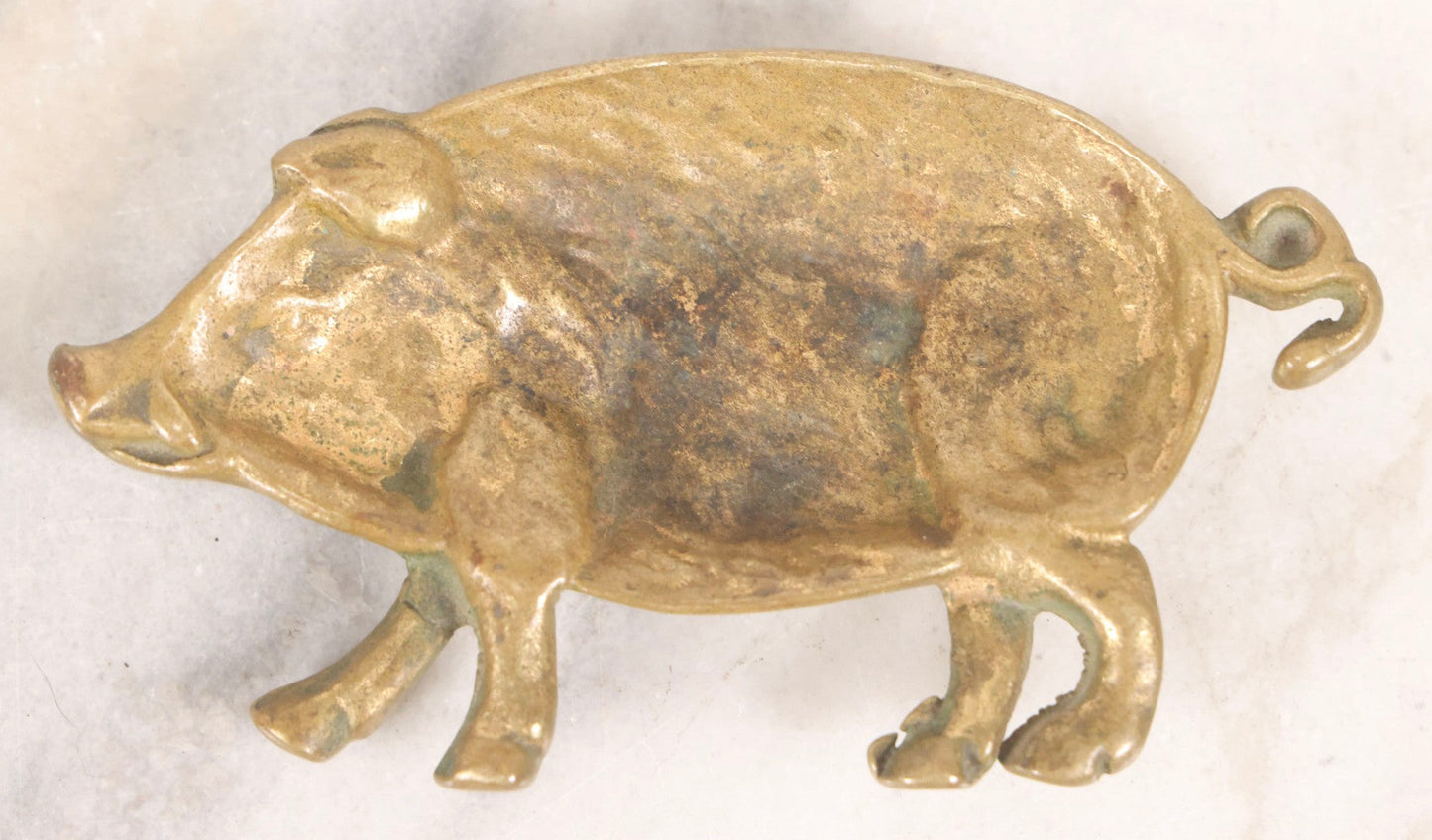 Lot 126 - Antique Brass Trinket Dish In The Form Of A Walking Boar