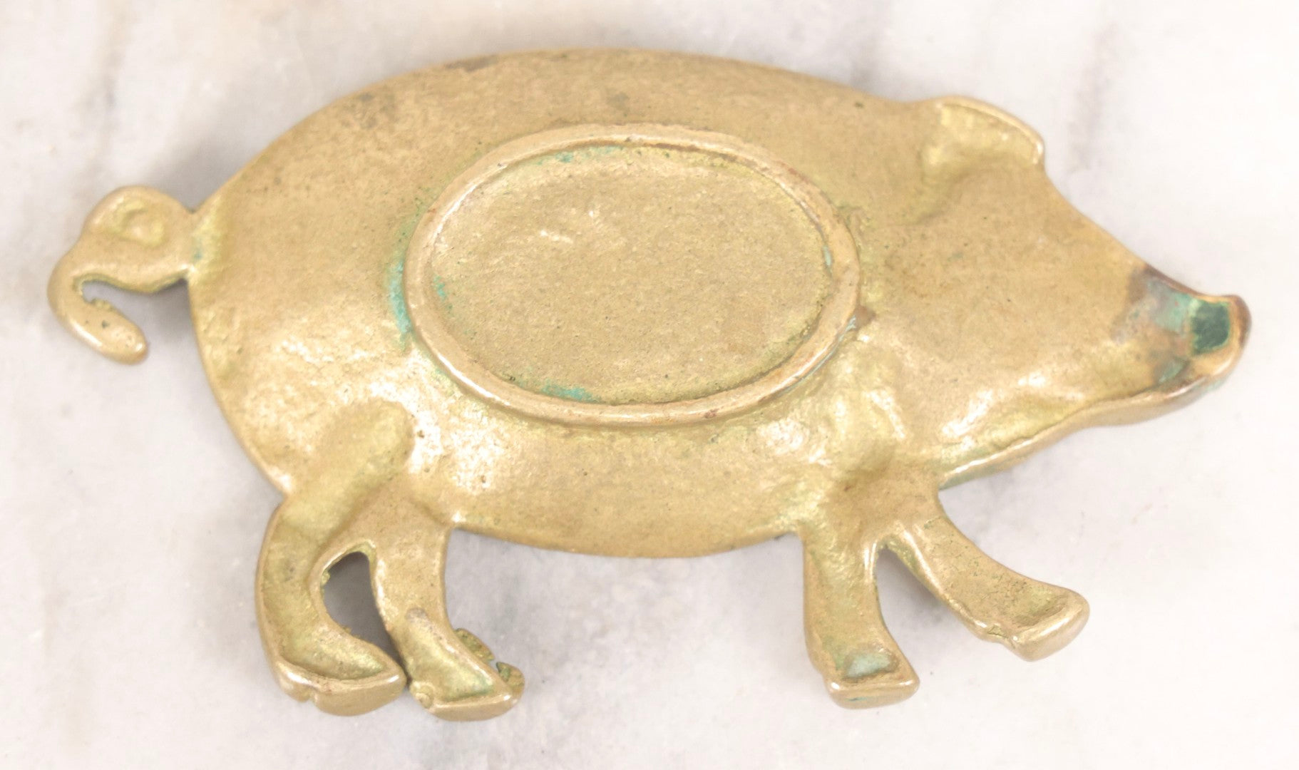 Lot 126 - Antique Brass Trinket Dish In The Form Of A Walking Boar