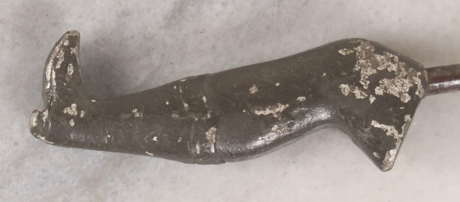 Lot 131 - Antique Cast Metal Button Hook With Handle In The Form Of A Lady's Leg And Victorian Boot, Circa Late 19th Century