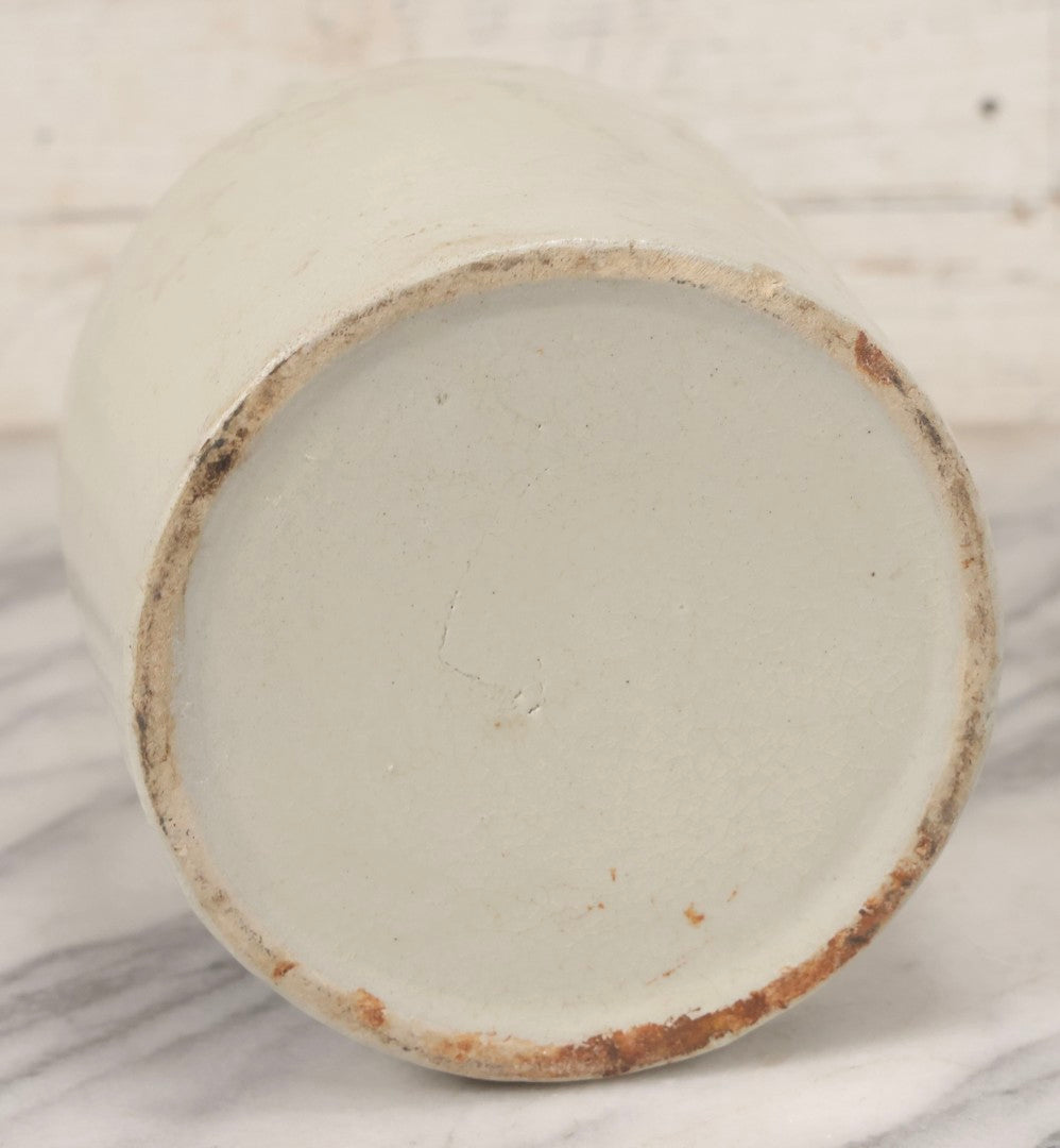 Lot 136 - Antique Stoneware Crock For Bowker's Pyrox Combined Insecticide And Fungicide, Boston, Baltimore, And Cincinnati, 7-1/8" H