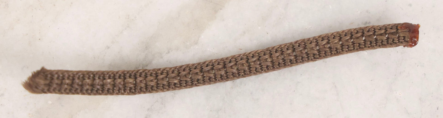 Lot 137 - Antique Hair Relics Including Braid With Inscribed Paper Label “My Father's Hair, In 1848… Oct 23rd 1880” And Folded Paper Containing Two Curls Of Hair