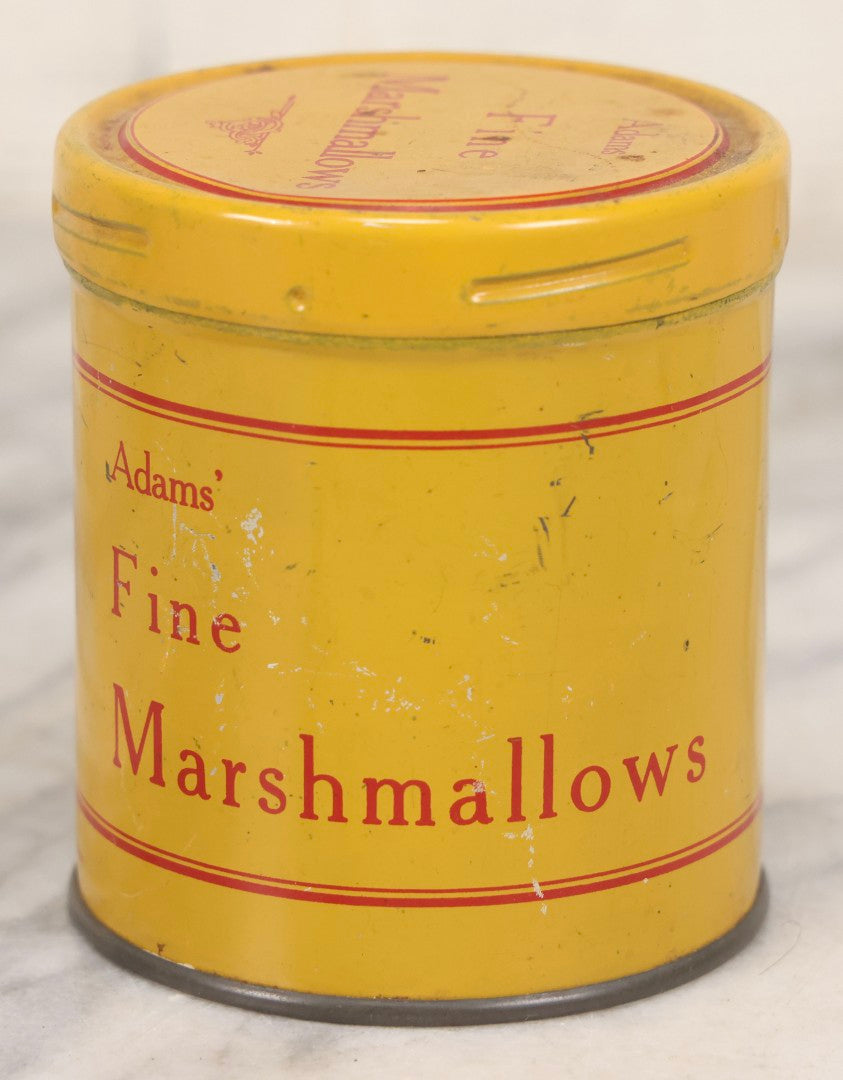Lot 141 - Vintage Trick Can Spring Snake Snake-In-A-Can In Adam's Fine Marshmallows Lithographed Tin By S.S. Adams Co., Asbury Park, New Jersey