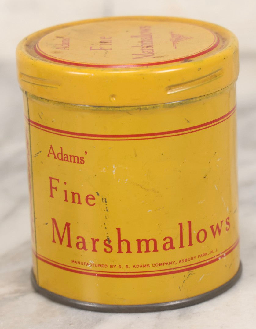 Lot 141 - Vintage Trick Can Spring Snake Snake-In-A-Can In Adam's Fine Marshmallows Lithographed Tin By S.S. Adams Co., Asbury Park, New Jersey