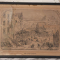 Lot 145 - Antique German Lithograph “Der Löwe Kommt!” (“The Lion Is Coming!”) By Carl August Reinhardt, Published By Georg Wigand, Leipzig, Satiric Scene Of Crowd Panic After Rumored Escaped Circus Lion, Circa Mid 19th Century, Framed, 25" x 19"