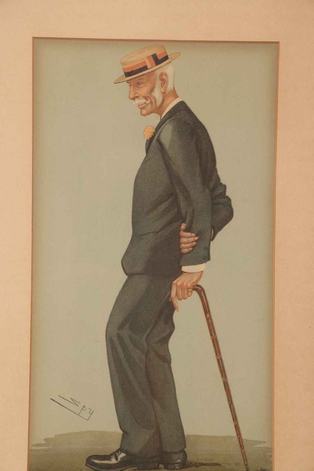 Lot 146 - Antique Vanity Fair Chromolithograph Print Cartoon Titled “Mike," From Men Of The Day No. 653, By Sir Leslie Ward, Vincent, Brooks, Day & Son Lithographers, July 16, 1896, Framed, 11-3/4" x 17-3/4"
