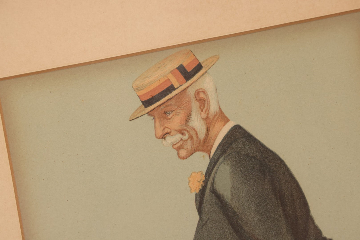 Lot 146 - Antique Vanity Fair Chromolithograph Print Cartoon Titled “Mike," From Men Of The Day No. 653, By Sir Leslie Ward, Vincent, Brooks, Day & Son Lithographers, July 16, 1896, Framed, 11-3/4" x 17-3/4"