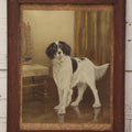 Lot 147 - Antique Chromolithograph Print Titled “Waiting For His Master” Depicting Dog Waiting For His Human, After Aexander Pope Jr., Published By The Gerlach Barklow Co., Joliet, Illinois, 1911, Framed, 14-1/2" x 18-3/8"