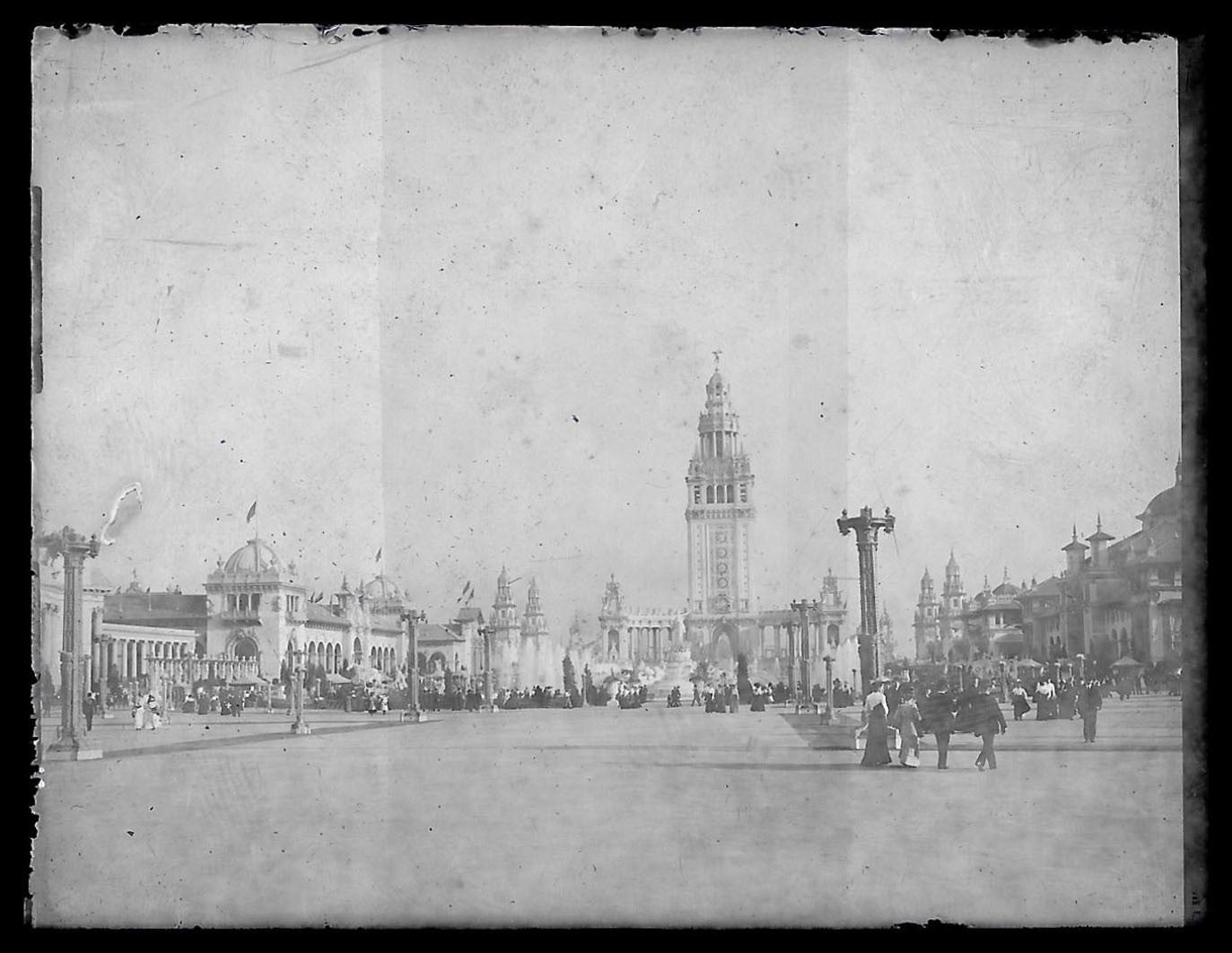 Lot 152 - Grouping Of 17 Antique Glass Plate Photo Negatives Including Pan-American Exposition, Buffalo, New York, Circa 1901, And Views Of A Small Town