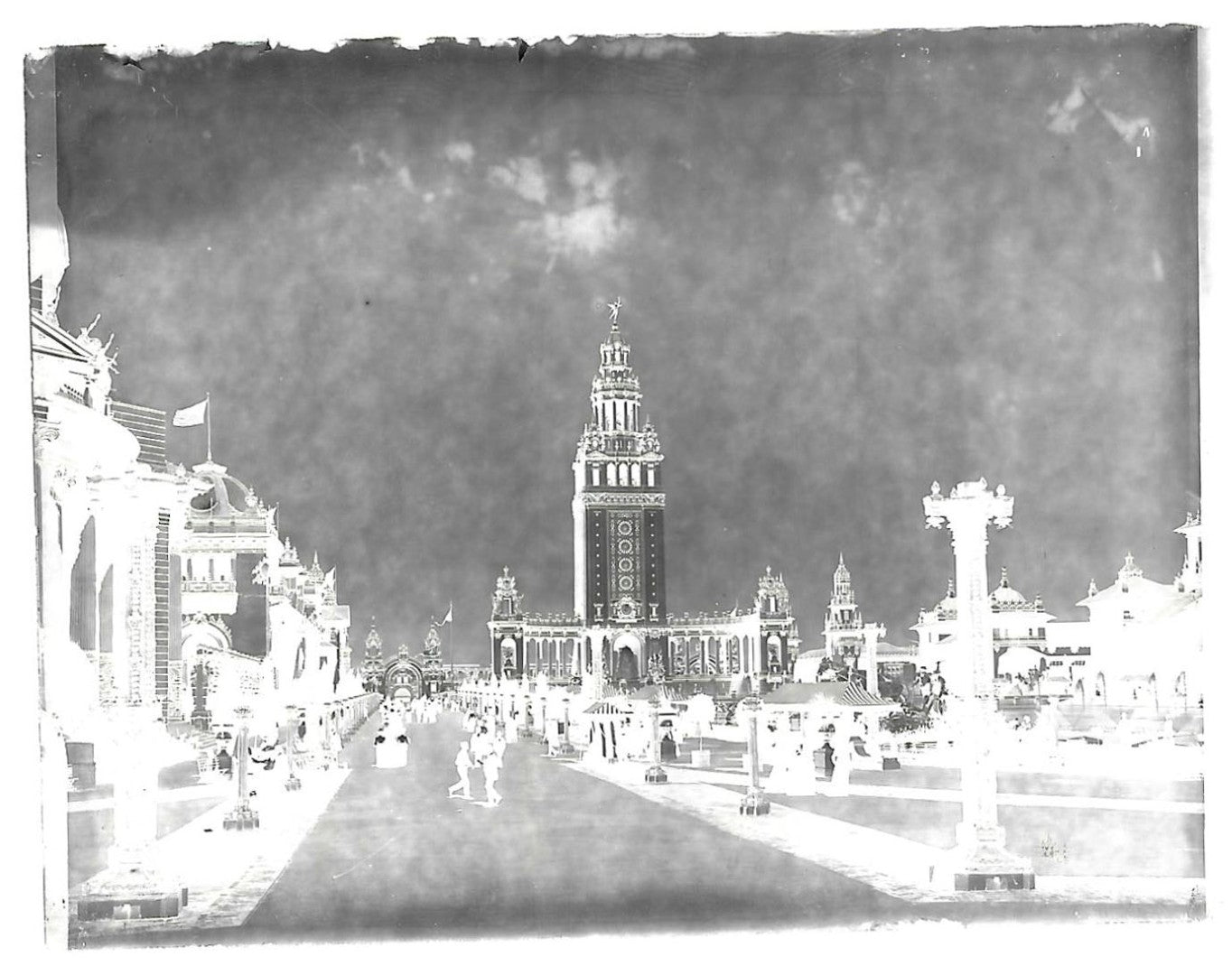 Lot 152 - Grouping Of 17 Antique Glass Plate Photo Negatives Including Pan-American Exposition, Buffalo, New York, Circa 1901, And Views Of A Small Town