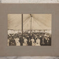 Lot 153 - Antique Boarded Photograph Of Men And Women Gathered Under A Large Event Tent, Photographed By Van Woert, Oneonta, New York