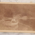 Lot 155 - Antique Boudoir-Sized Cabinet Card Photograph Of Woman In Hat Rowing A Boat