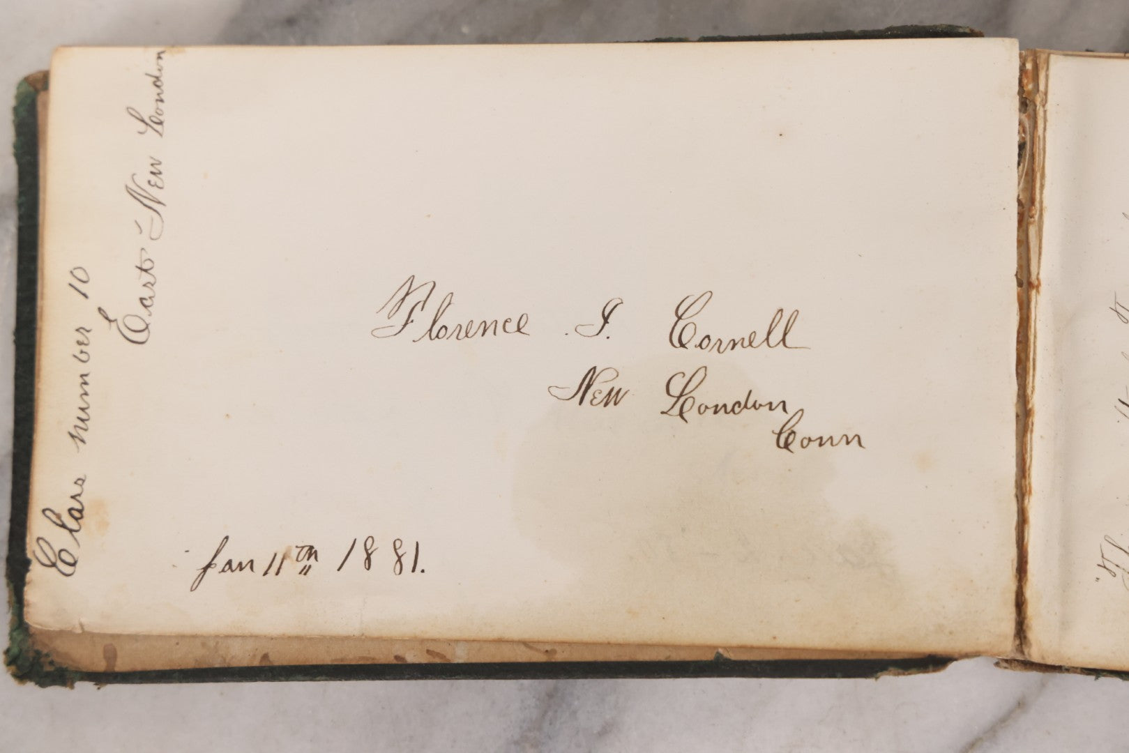 Lot 179 - Antique Autograph Book Belonging To “Stella,” Filled With Inscriptions And Signatures, Dated 1875–1881, Note Poor Condition