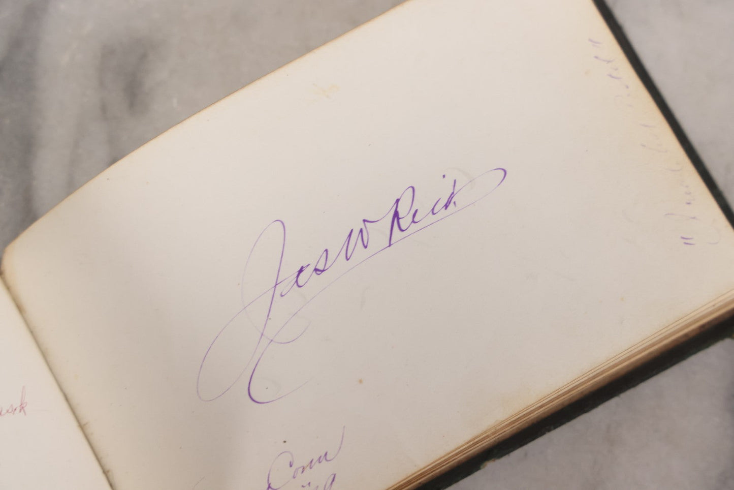 Lot 179 - Antique Autograph Book Belonging To “Stella,” Filled With Inscriptions And Signatures, Dated 1875–1881, Note Poor Condition
