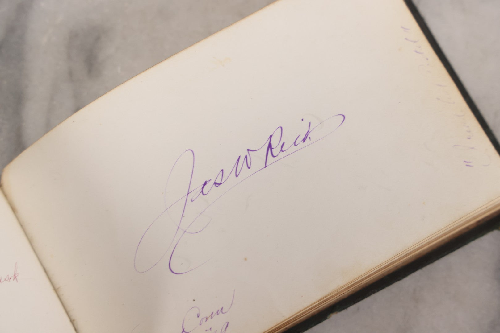 Lot 179 - Antique Autograph Book Belonging To “Stella,” Filled With Inscriptions And Signatures, Dated 1875–1881, Note Poor Condition