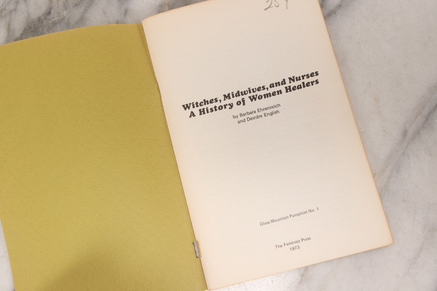 Lot 183 - Vintage Feminist Press Booklet “Witches, Midwives, And Nurses: A History Of Women Healers” By Barbara Ehrenreich And Deirdre English, 1973