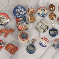 Lot 186 - Grouping Of 20 Vintage Franklin D. Roosevelt Era Political Buttons And Badges Including “Remember Pearl Harbor,” “To Hell With Hitler,” And Democratic Donkey Pin