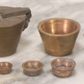 Lot 192 - Antique Bronze Nested Apothecary Or Military Measuring Cup Weight Set, Seven Pieces