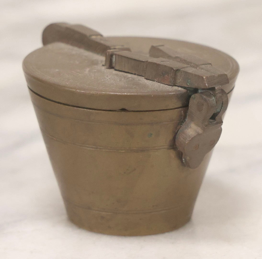 Lot 192 - Antique Bronze Nested Apothecary Or Military Measuring Cup Weight Set, Seven Pieces