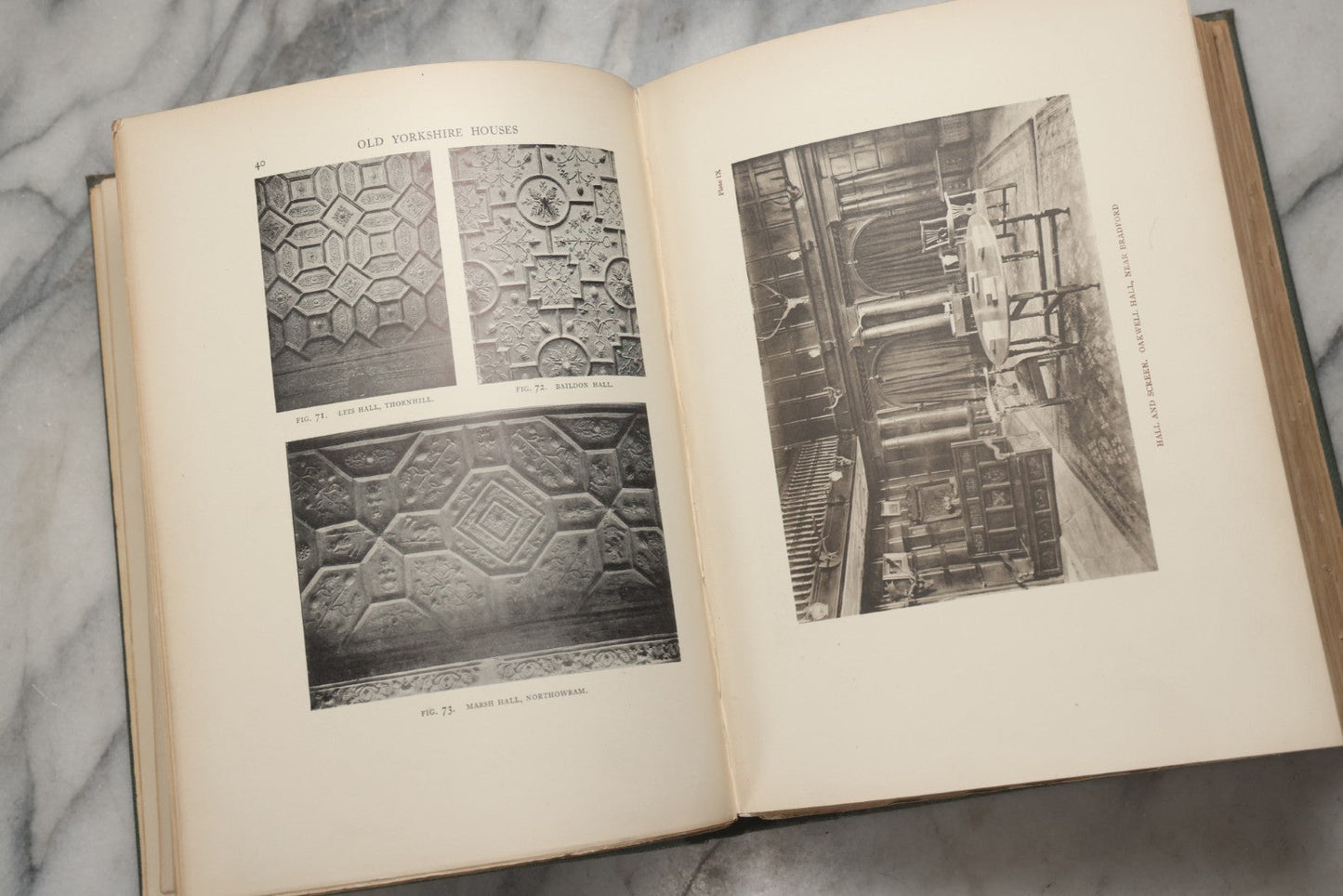 Lot 195 - "The Old Halls And Manor-Houses Of Yorkshire" Antique Illustrated Architecture Book By Louis Ambler, F.R.I.B.A., Published By B. T. Batsford, London, Circa 1913