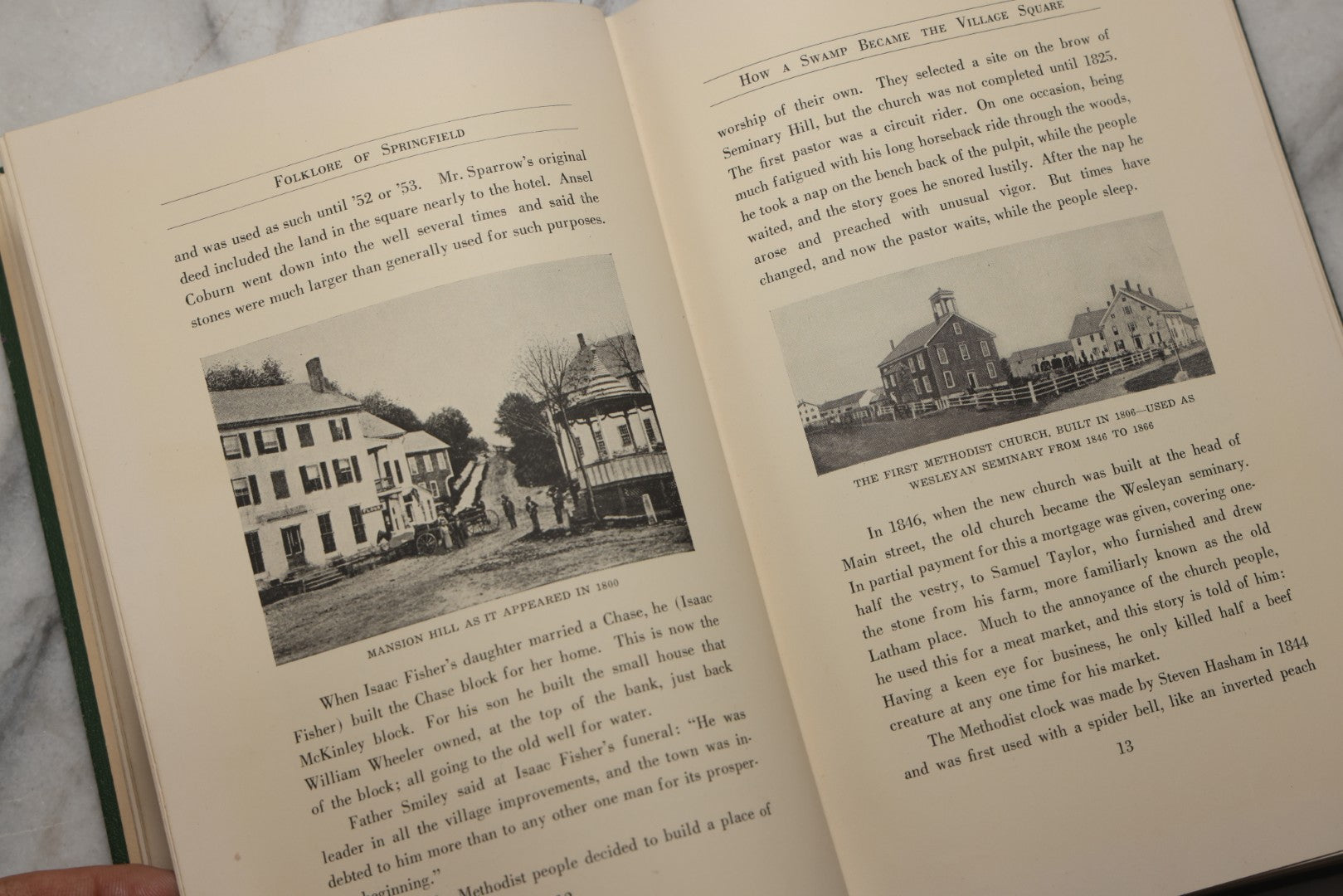 Lot 197 - "Folklore Of Springfield, Vermont" Antique Illustrated Local History Book By Mary Eva Baker, Published By The Altrurian Club Of Springfield, Springfield, Vermont, 1922