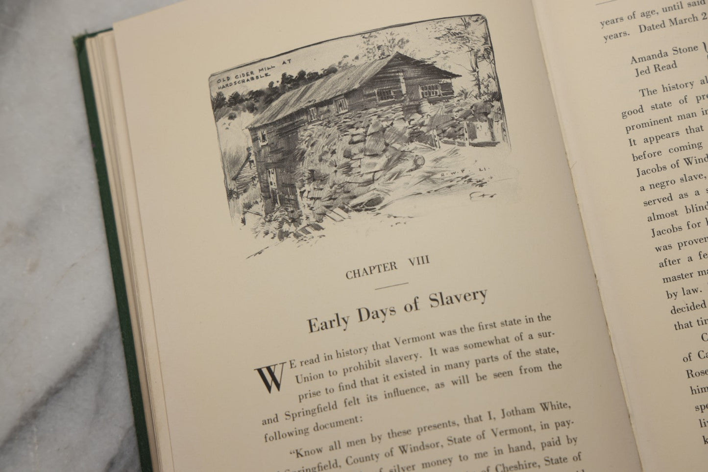 Lot 197 - "Folklore Of Springfield, Vermont" Antique Illustrated Local History Book By Mary Eva Baker, Published By The Altrurian Club Of Springfield, Springfield, Vermont, 1922
