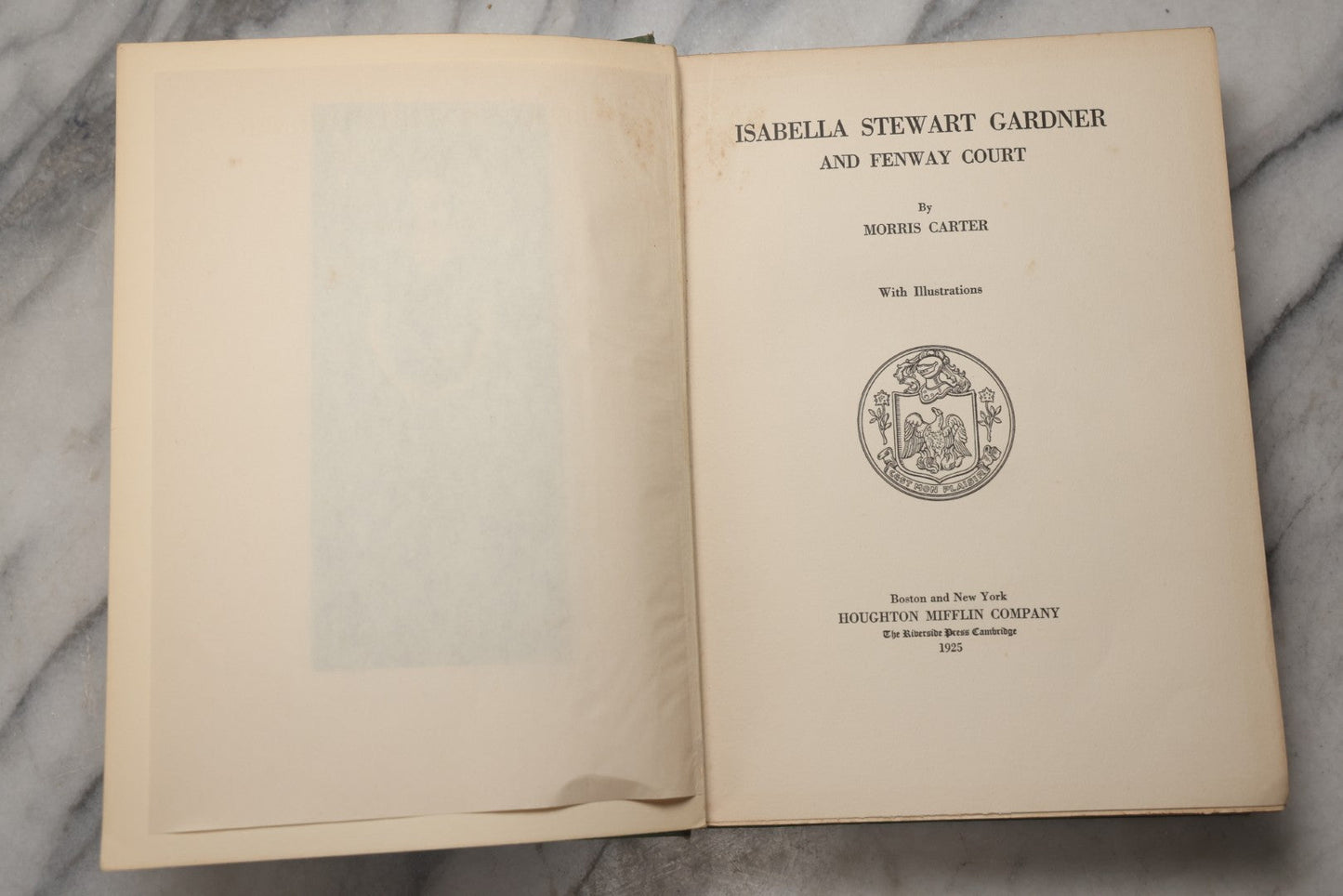 Lot 199 - "Isabella Stewart Gardner And Fenway Court" Antique Illustrated Biography By Morris Carter, Published By Houghton Mifflin Company, Boston And New York, 1925
