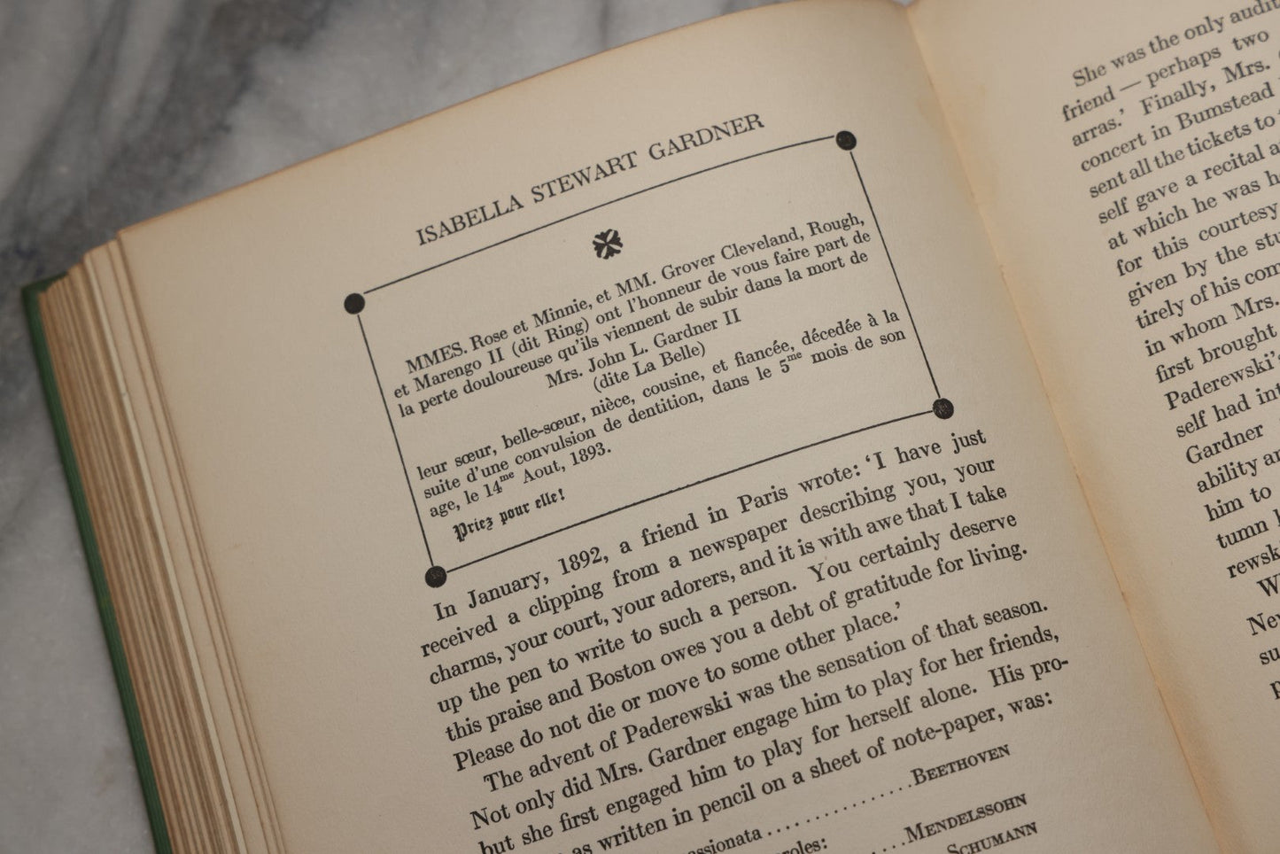 Lot 199 - "Isabella Stewart Gardner And Fenway Court" Antique Illustrated Biography By Morris Carter, Published By Houghton Mifflin Company, Boston And New York, 1925