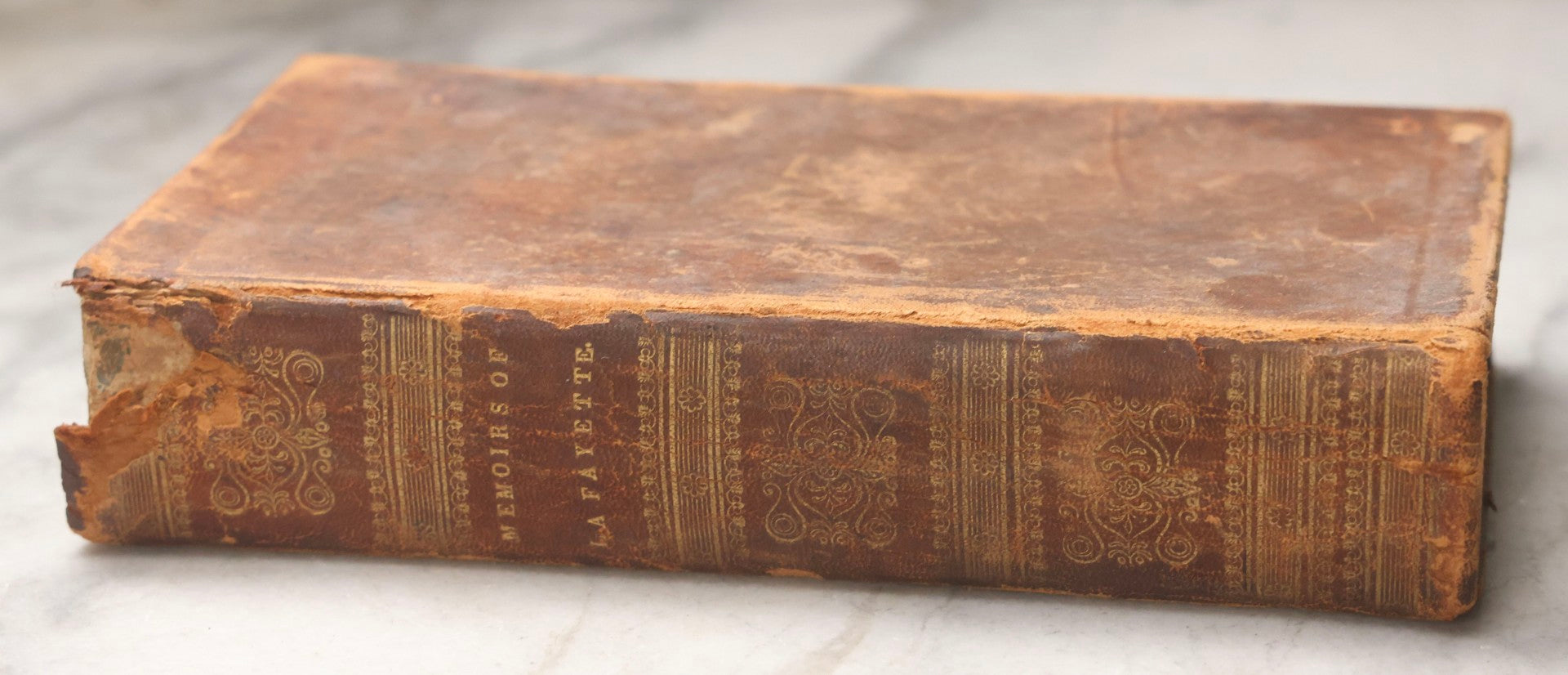 Lot 201 - "Memoirs Of General La Fayette" Antique Leather Bound Biography, Published By Barber & Robinson, Hartford, 1835