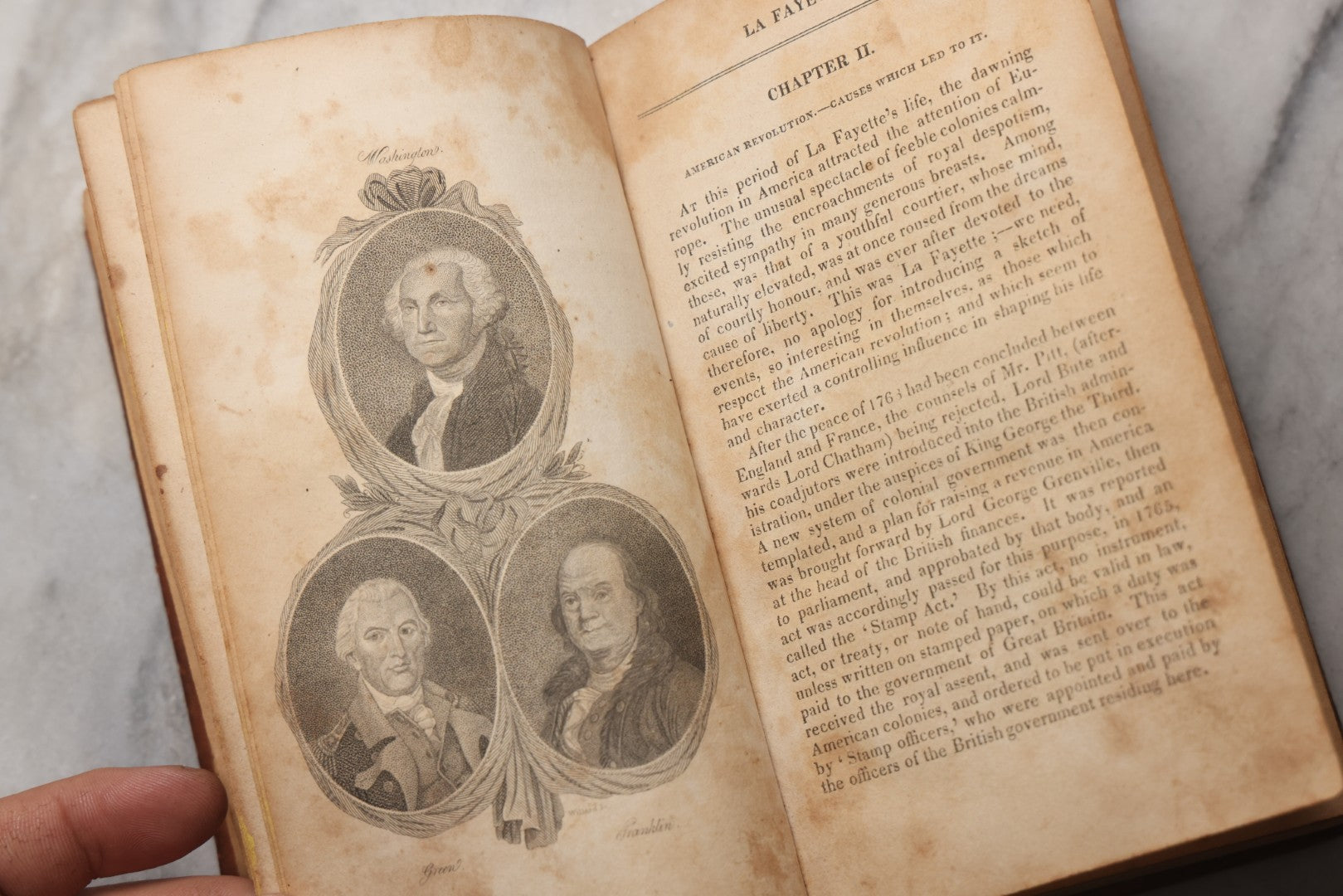 Lot 201 - "Memoirs Of General La Fayette" Antique Leather Bound Biography, Published By Barber & Robinson, Hartford, 1835