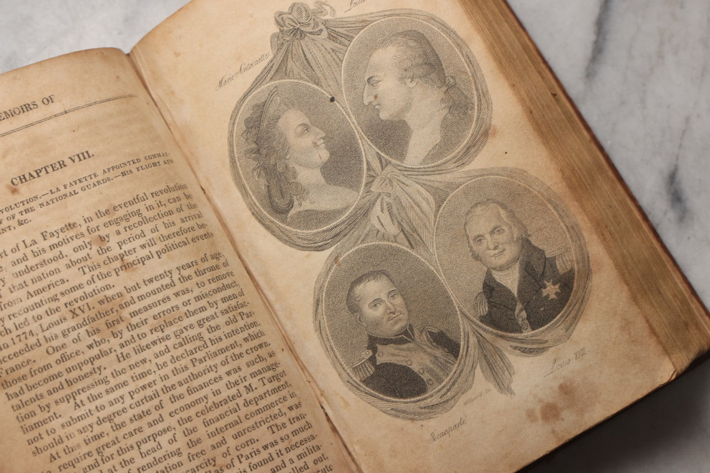Lot 201 - "Memoirs Of General La Fayette" Antique Leather Bound Biography, Published By Barber & Robinson, Hartford, 1835