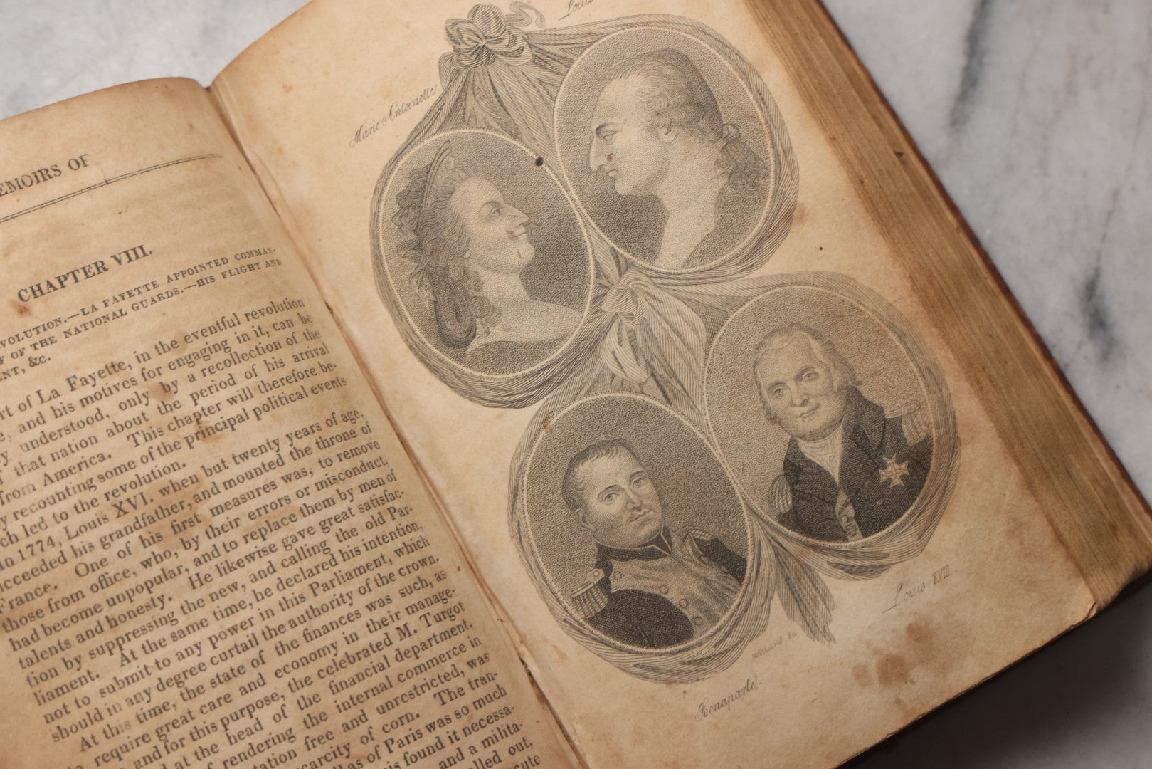 Lot 201 - "Memoirs Of General La Fayette" Antique Leather Bound Biography, Published By Barber & Robinson, Hartford, 1835