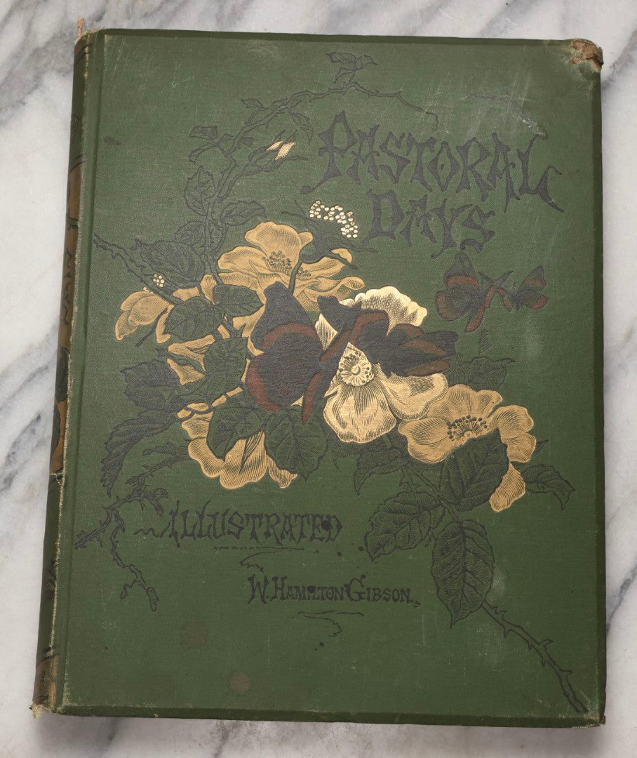 Lot 202 - "Pastoral Days; Or, Memories Of A New England Year" Antique Book By W. Hamilton Gibson, 70+ Engraved Illustrations By The Author, Harper & Brothers, New York, 1881, Craft Grade Condition