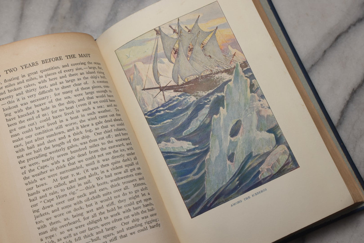 Lot 203 - "Two Years Before The Mast" Antique Illustrated Nautical Adventure Book By Richard Henry Dana, Jr., Published By Houghton Mifflin Company, Boston And New York, 1911