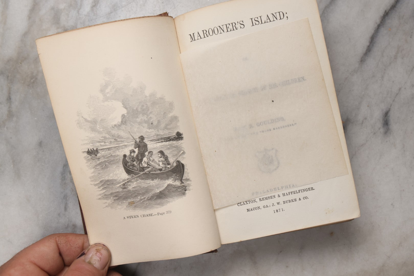 Lot 204 - "Marooner's Island; Or, Dr. Gordon In Search Of His Children" Antique Illustrated Adventure Book By F. R. Goulding, Published By Claxton, Remsen & Haffelfinger, Philadelphia, 1871