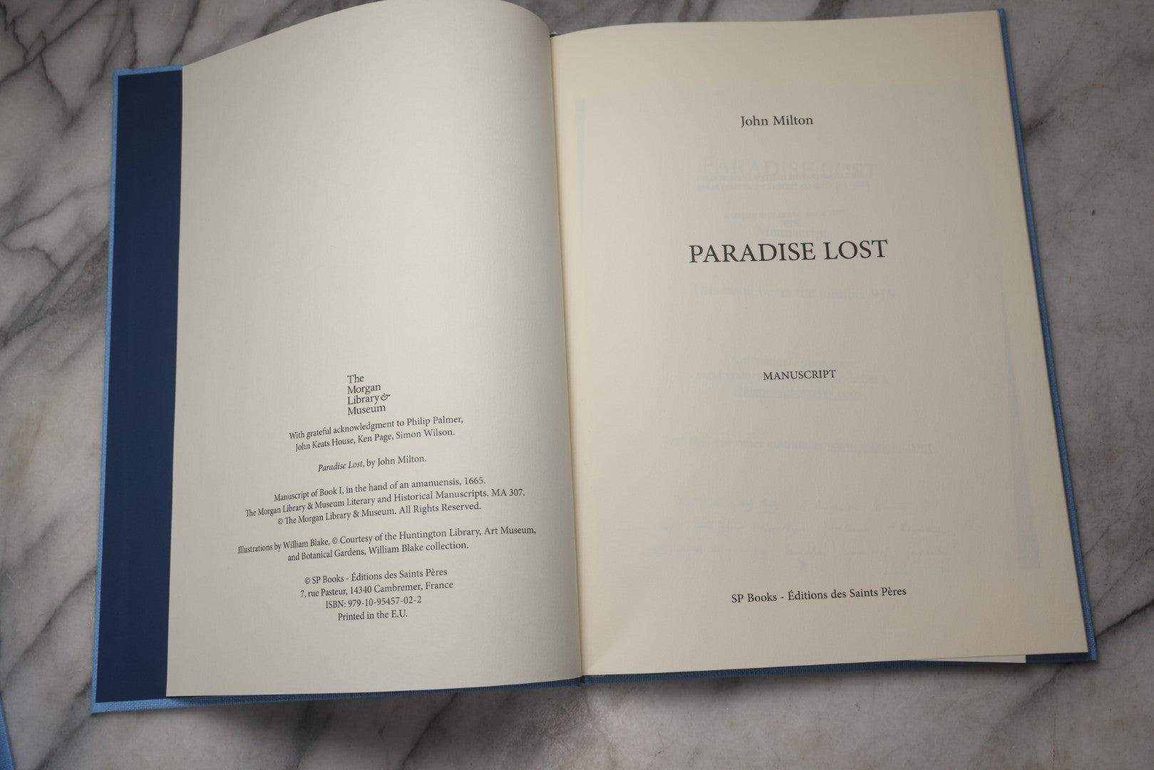 Lot 209 - "Paradise Lost: Manuscript" Modern Folio Limited Edition Book By John Milton, Published By Sp Books – Éditions Des Saints Pères, France, Numbered Copy 919 Of 1,000