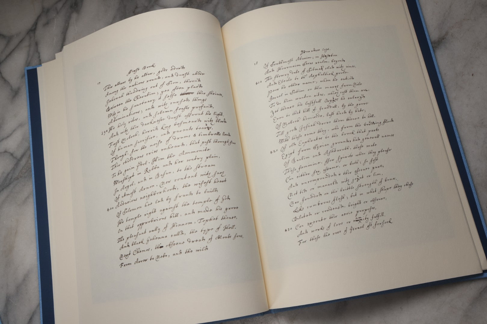 Lot 209 - "Paradise Lost: Manuscript" Modern Folio Limited Edition Book By John Milton, Published By Sp Books – Éditions Des Saints Pères, France, Numbered Copy 919 Of 1,000