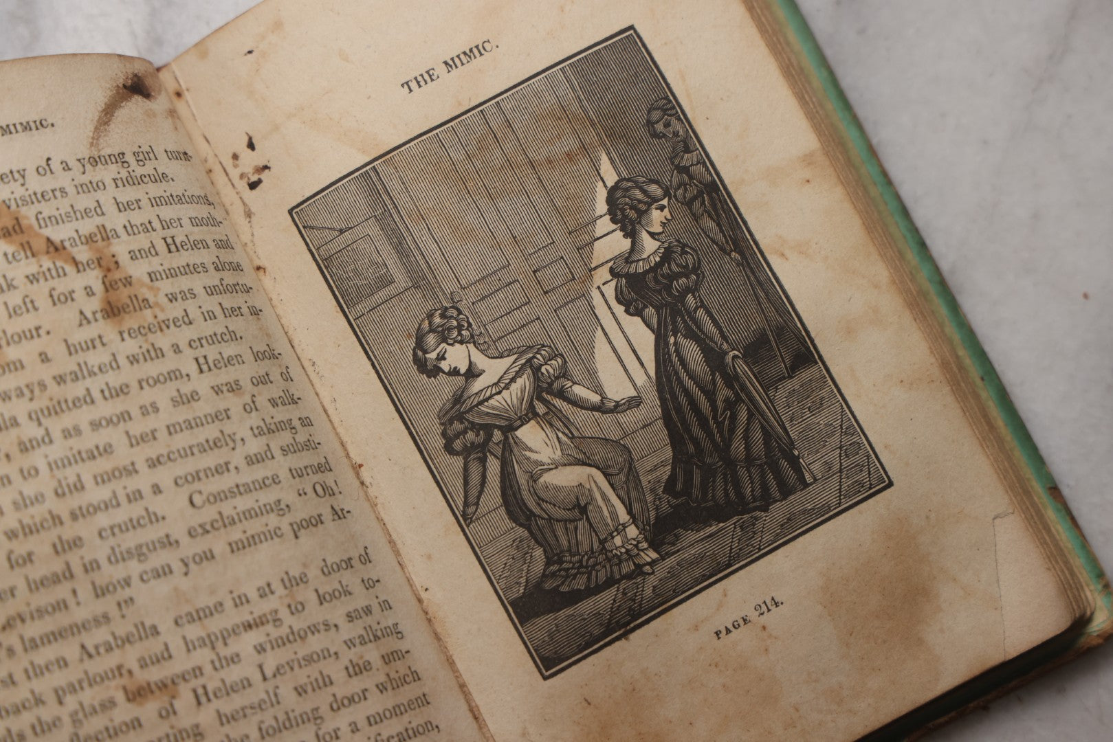 Lot 214 - "The Mirror; Or, Eighteen Juvenile Tales And Dialogues" Antique Children's Book By A Lady Of Philadelphia, Published By Munroe And Francis, Boston, 1828