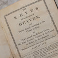 Lot 215 - "The Keyes Of The Kingdom Of Heaven, And Power Thereof, According To The Word Of God" Antique Religious Book By John Cotton, Reprinted By Tappan And Dennet, Boston, 1843